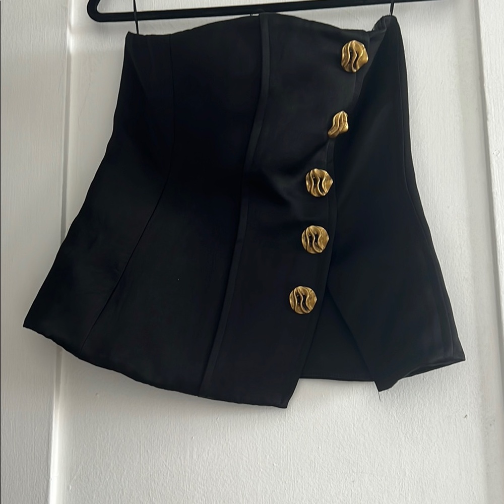 Zara Elegant strapless top with Gold Accents